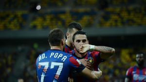 Eroul finalului de sezon pentru Steaua, Nicușor Stanciu mulțumește fanilor: "Ne-a ambiționat reacția publicului, ne-am dat seama că la Giurgiu e un rezultat bun pentru noi"