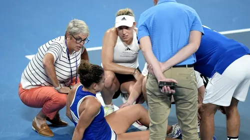 Momente dramatice la revenirea lui Angelique Kerber în circuitul WTA! Prietena Simonei Halep a jucat primul meci după o pauză de un an și jumătate, la United Cup. VIDEO