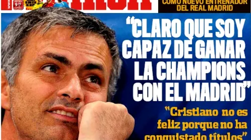 Mourinho: „Vreau ‘Marele Șlem’: titlul în Anglia, Italia și Spania”