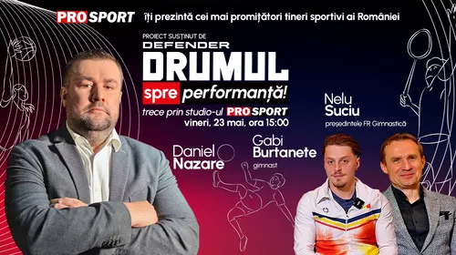 Emisiunea „Drumul spre performanță”, vineri, 23 mai, de la ora 14.00. Gimnastica românească încotro?