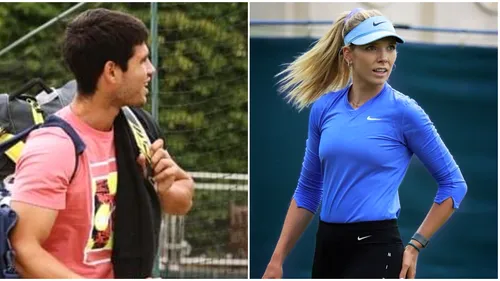 Reacția lui Carlos Alcaraz când a trecut pe lângă una dintre cele mai sexy jucătoare de tenis! Moment savuros la Wimbledon | FOTO
