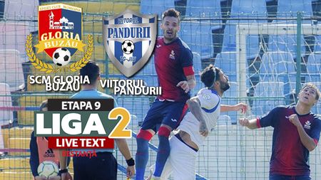SCM Gloria Buzău câștigă restanța cu Viitorul Pandurii după ce a fost condusă pe teren propriu. Toate golurile au fost date în prima repriză