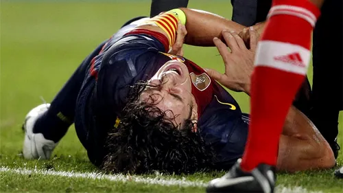 Pierdere uriașă pentru Barcelona:** Puyol și-a dislocat cotul și va rata El Clasico de duminică
