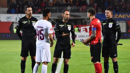 Fază controversată! Arbitrul Găman a anulat în mod eronat un gol al celor de la Csikszereda: de ce n-a putut intra VAR!