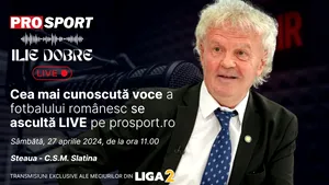 Ilie Dobre comentează LIVE pe ProSport.ro meciul Steaua – C.S.M. Slatina, sâmbătă, 27 aprilie 2024, de la ora 11.00