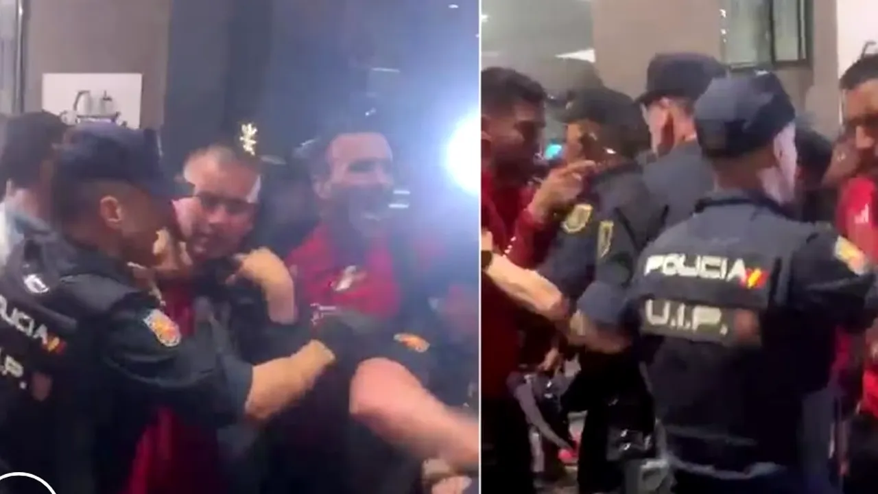 Imagini incredibile! Fotbaliștii naționalei Peru s-au luat la bătaie cu polițiștii spanioli: de la ce a plecat totul! „Au început să ne care pumni!” | VIDEO