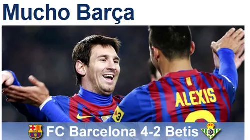 VIDEO Barcelona trăiește periculos!** Catalanii s-au chinuit cu Betis, dar rămân la 5 puncte de Real: BarÃ§a-Betis 4-2