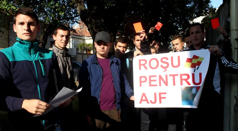 Scandal la Constanța: arbitrii au protestat în fața sediului AJF! 