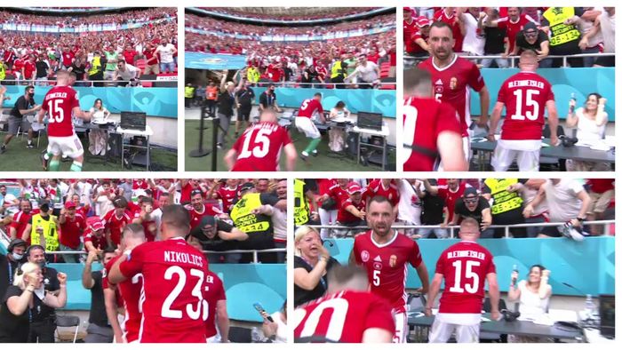 Moment incredibil la Euro 2020! Ce a putut să pățească o jurnalistă după golul marcat de Ungaria în fața Franței