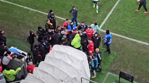 Fotbaliştii, la un pas de bătaie la pauza meciului Dinamo – Sepsi. De la ce a pornit scandalul