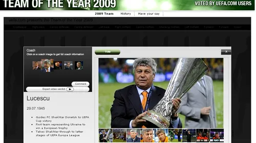 Lucescu, nominalizat de UEFA pentru Cel mai bun antrenor din 2009!** Azi, ultima șansă de a-l vota!