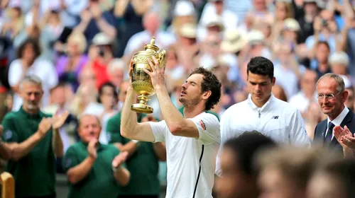 Andy salvează Regatul! Murray a câștigat din nou la Wimbledon, după o finală fără istoric cu Raonic, și a făcut „dubla” pe iarba londoneză