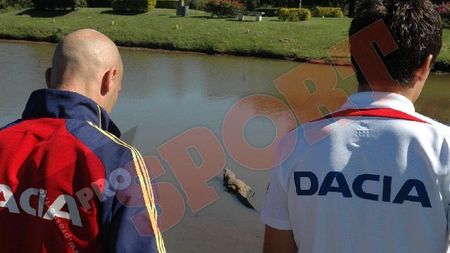 FOTO** "Tricolorii" au "dresat" crocodili înainte de meciul cu Paraguay! Imagini de la plimbarea dinaintea meciului