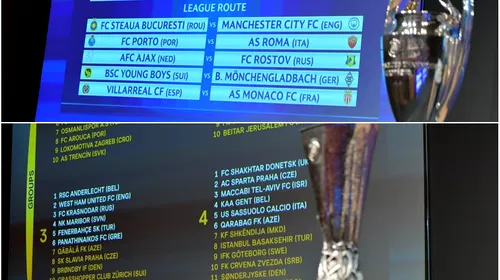 Ghinion teribil! Steaua – Manchester City, în play-off-ul Ligii Campionilor. Primul meci se joacă la București. INCREDIBIL: Astra – West Ham, pentru al doilea an consecutiv. Programul complet