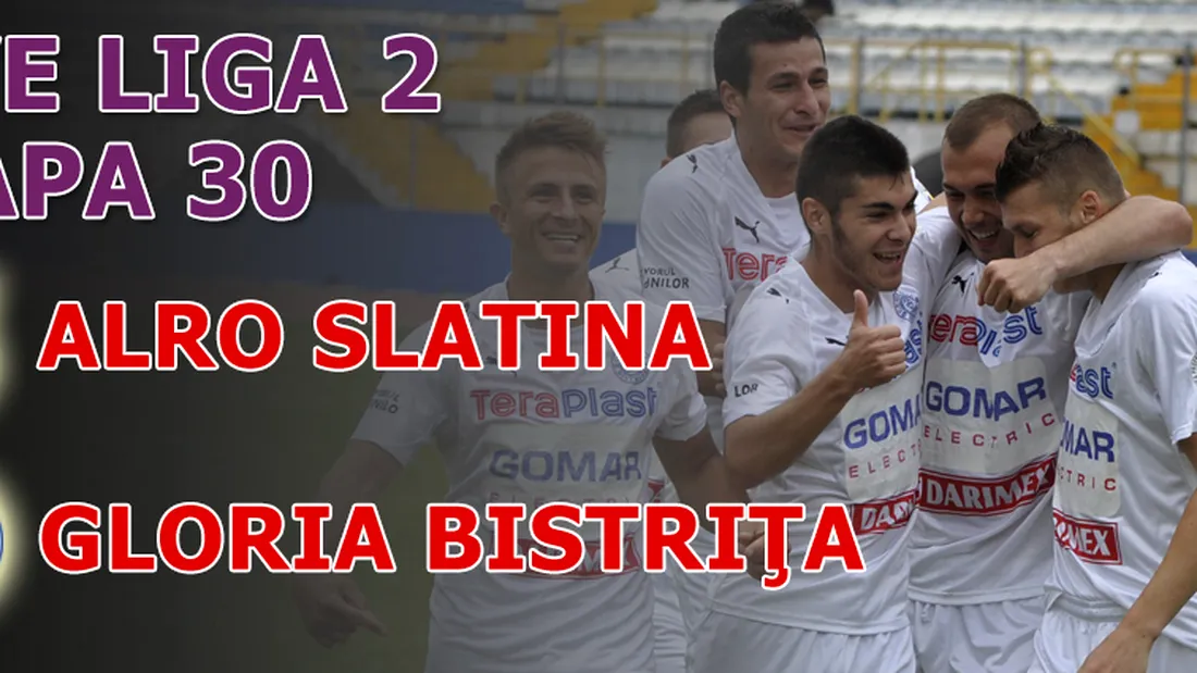 ALRO Slatina - Gloria Bistrița 0-0!** Au dat-o la pace în ultima etapă