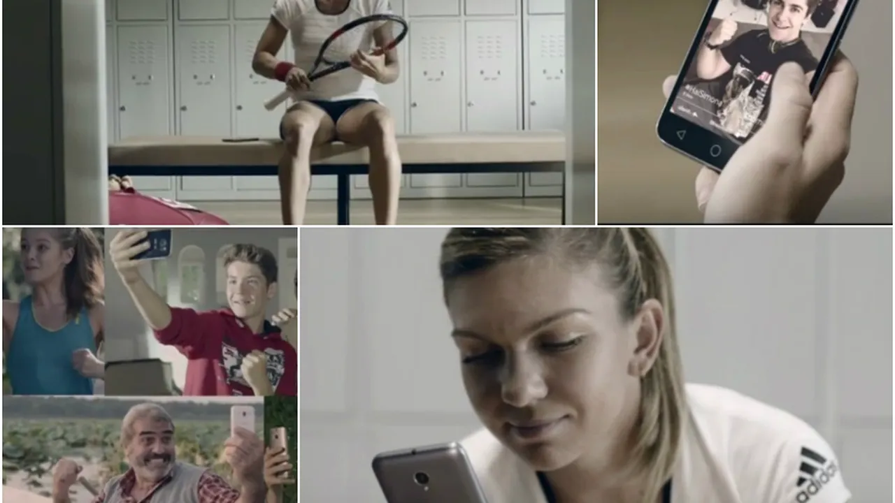 VIDEO | Simona Halep are nevoie de susținerea fanilor în noua reclamă Vodafone. Cum o motivează mesajele primite înaintea meciului