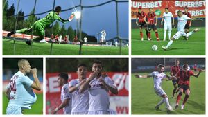 Hlistei și Bălan devin ”gemenii golului” la Rapid. Cei doi au recidivat și cu FK Csikszereda, iar echipa giuleșteană se îndreaptă către promovarea mult dorită