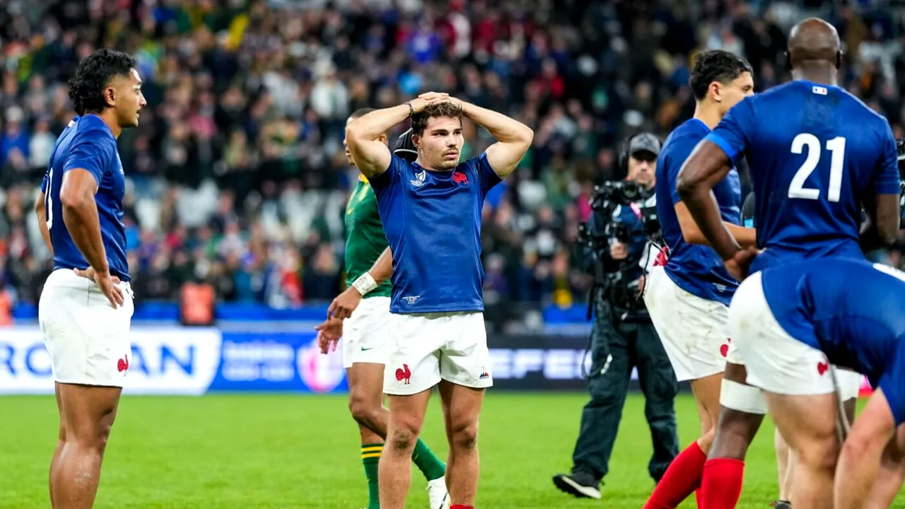Franța, eliminare dramatică de la Cupa Mondială de Rugby pe care o găzduiește! Imaginile deznădejdii pe Stade de France | FOTO