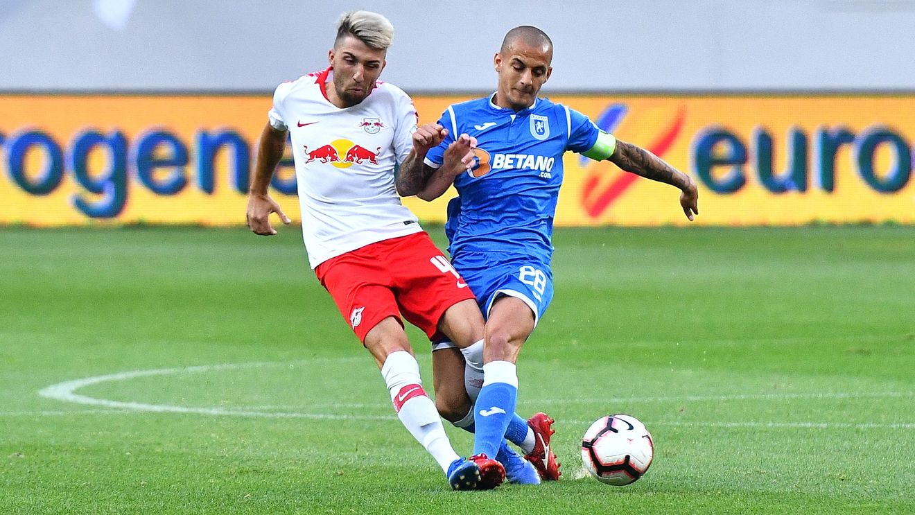 VIDEO | U Craiova - RB Leipzig 1-1. Baicu a egalat cu o execuție superbă! Oltenii au ieșit onorabil din dubla cu gigantul german
