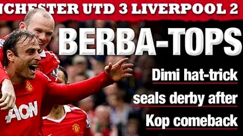 Man. United – Liverpool 3-2! VIDEO Hat-trick-ul lui Berbatov și ‘dubla’ lui Gerrard