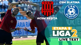 ACSM Reșița profită de o gafă mare și câștigă derby-ul cu CSM Slatina. Echipa lui Dorinel Munteanu se apropie la un punct de liderul pe care tocmai l-a învins și i-a produs primul eșec în acest sezon