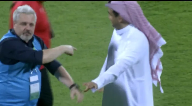 Marius Șumudică, gesturi uluitoare la adresa președintelui de la Al Shabab! I-a ridicat mâna ca la finalul unui meci de box, însă conducătorul s-a simțit rușinat | VIDEO