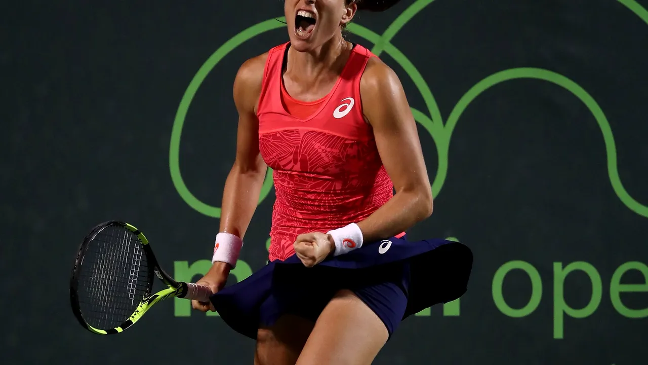Halep a fost la un pas să o elimine, acum visează la locul 1 WTA. Johanna Konta a câștigat turneul de la Miami: 