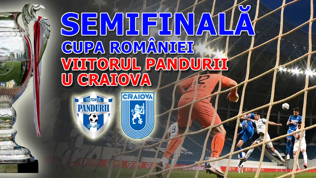 Viitorul Pandurii părăsește Cupa României în semifinală, după ce a condus U Craiova de două ori în meciul retur și a înregistrat o remiză la Târgu Jiu