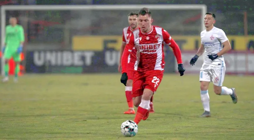 Deian Sorescu a ratat ocazia reprizei pentru Dinamo! Cum a trecut echipa lui Ionel Gane pe lângă gol cu FCSB | VIDEO
