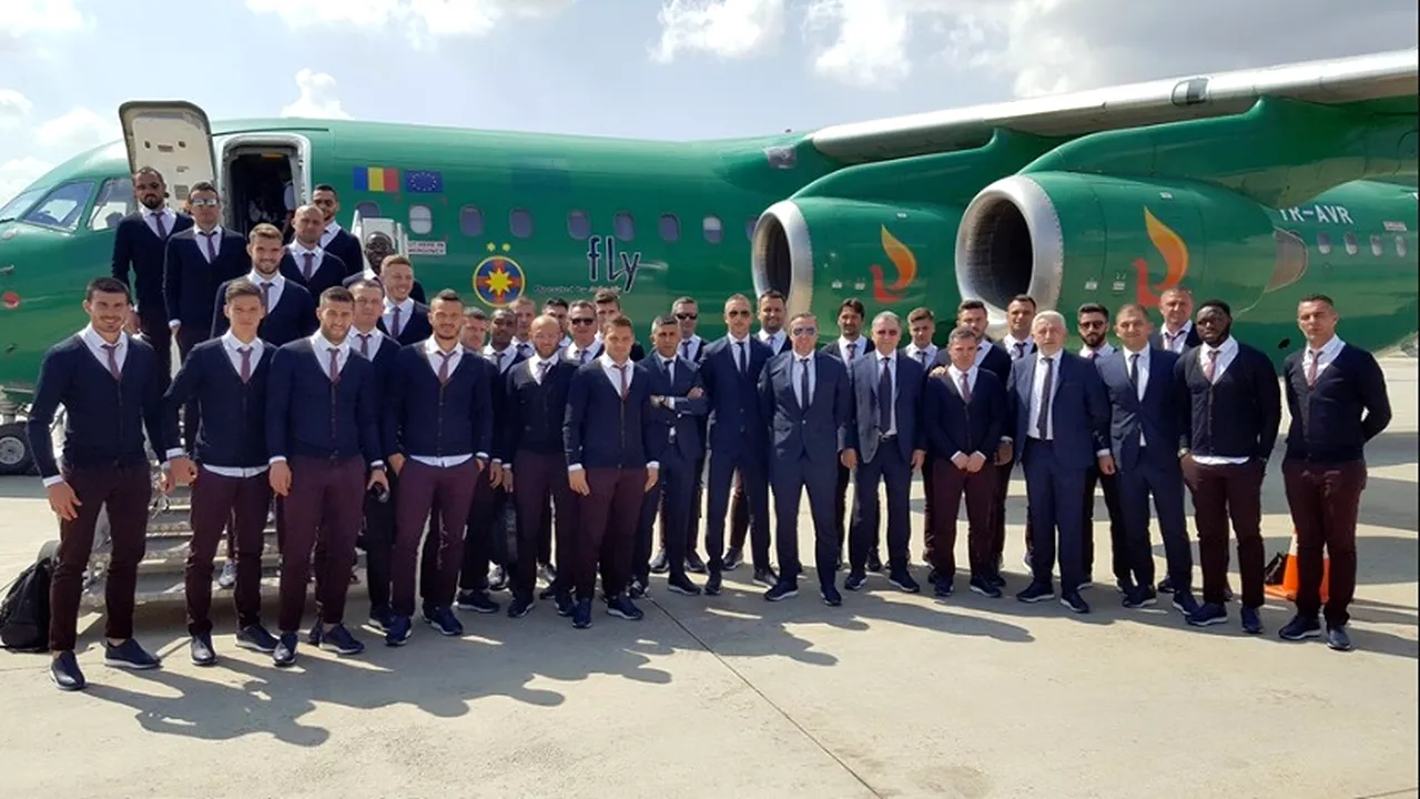 FOTO Steaua a ajuns în Turcia cu avionul personalizat. Osmanlispor - Steaua, joi, de la 22:05. Cinci jucători lăsați 