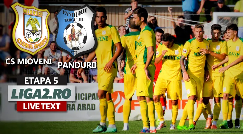CS Mioveni - Pandurii 0-4.** Gorjenii au profitat de căderea argeșenilor și i-au umilit în ultimele 10 minute. Și arbitrul a contribuit la acest succes