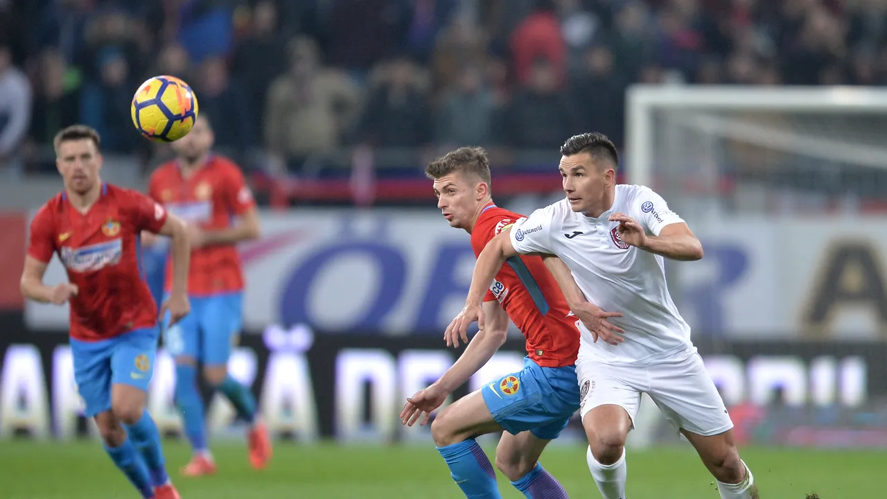 LIVE BLOG | FCSB - CFR Cluj 1-1. Vinicius a deschis scorul la capătul unui carambol în careul vicecampioanei, Budescu a egalat după o neglijență a lui Mureșan