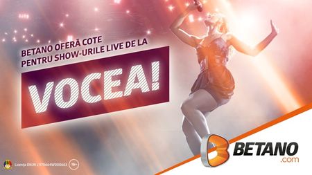 Betano oferă cote pentru show-urile live de la Vocea! Marii favoriți la trofeu