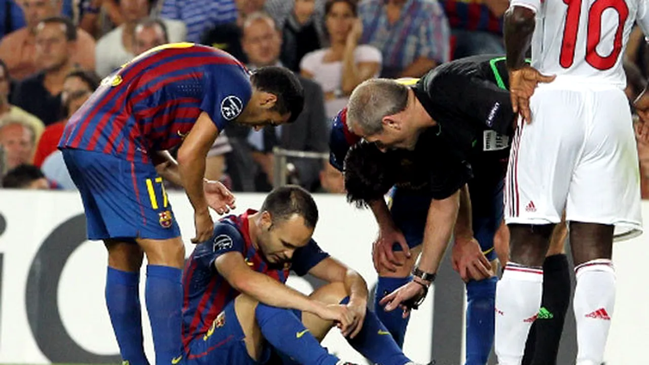 Ce pierdere pentru Barcelona!** Iniesta va fi indisponibil patru săptămâni