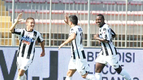 Torje și Mutu, titulari dar înlocuiți după pauză!** Udinese - Fiorentina 2-0, Catania - Cesena 1-0