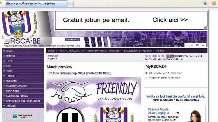 Egiptenii au pus sigla CFR-ului la amicalul cu "U" Cluj!