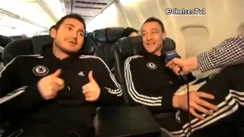 VIDEO** Terry, VEDETĂ‚ în timpul zborului către București! Ce jucător al lui Chelsea 