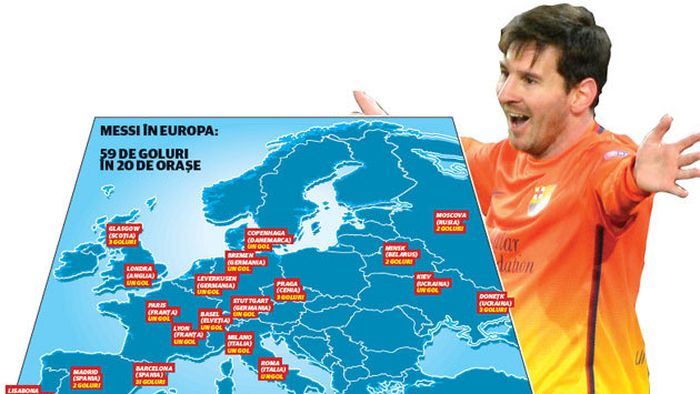 Messi e gol-trotter!** Goluri în 20 de orașe din Europa pentru starul Barcelonei