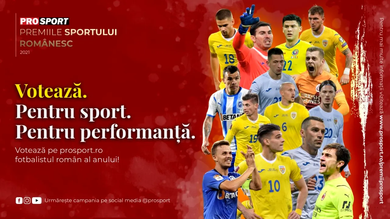 PREMIILE PROSPORT – Votează „Fotbalistul român al anului”