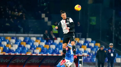 Ronaldo a marcat, dar Juventus nu profită de pasul fals al rivalei Inter! Napoli, victorie „acasă” după șase meciuri