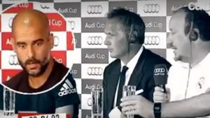 Cu greu te poți opri din râs. VIDEO | Benitez vorbea, Guardiola s-a strâmbat peste 20 de secunde. Mai tare ca Jim Carrey sau Mr.Bean