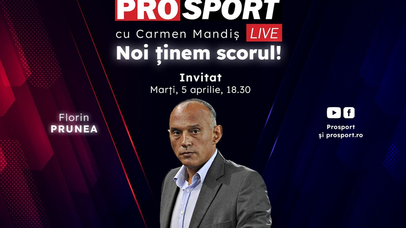 ProSport Live, o nouă ediție pe prosport.ro! Florin Prunea vorbește despre lupta la titlu din Liga 1 și despre situația prin care trece Dinamo!