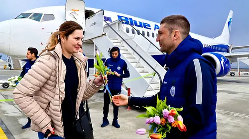 FOTO | Fotbaliștii Iașiului au împărțit flori doamnelor și domnișoarelor, la Aeroport