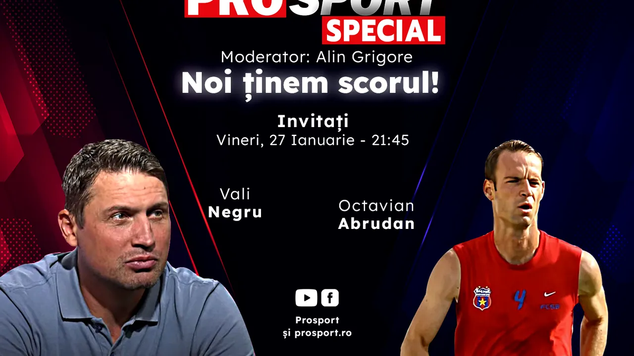 Comentăm împreună la ProSport Special meciul U Cluj - Rapid alături de Vali Negru și Octavian Abrudan