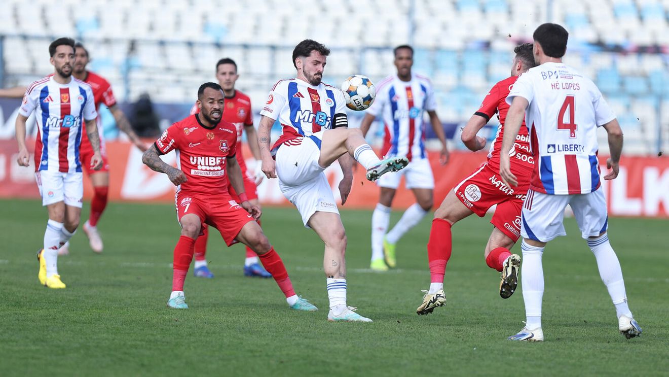 Oțelul - Hermannstadt 2-0, în etapa 3 din play-out-ul Superligii. Echipa din Sibiu rămâne pe loc de retrogradare