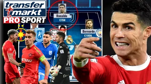 Tot ce trebuie să știi despre site-ul Transfermarkt: cum se stabilesc cotele fotbaliștilor, influența impresarilor, scandalul cu Ronaldo și care sunt cei 4 jucători români care vor „exploda”! „De la FCSB, <i class='ep-highlight'>Rapid</i> și Craiova” EXCLUSIV