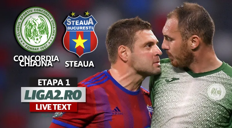 Steaua dă lovitura în prelungiri și îi refuză victoria Concordiei Chiajna, la debutul în play-off. ”Militarilor” li s-a refuzat un penalty