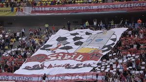 Continuarea mesajului din Cupa României! Galeria lui Hermannstadt ironizează din nou FCSB-ul