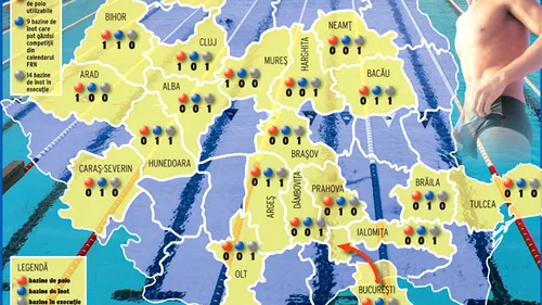 Avem prea multe bazine?** ProSport vă prezintă HARTA SĂ‚RĂ‚CIEI din sporturile nautice românești