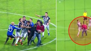 Un fost atacant al Rapidului a întrecut limita! VIDEO | Fotbalistul s-a bătut pe teren cu un suporter: "Nu știu cum s-a ajuns așa departe"